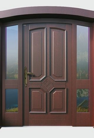 Klasyczne drewniane drzwi zewnętrzne Paxmax Top Design Classic C01