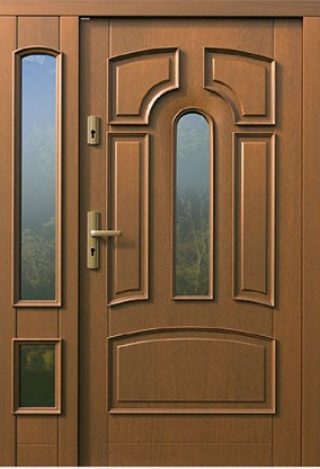 Klasyczne drewniane drzwi zewnętrzne Paxmax Top Design Classic C03