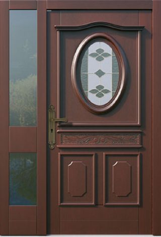 Klasyczne drewniane drzwi zewnętrzne Paxmax Top Design Classic C06
