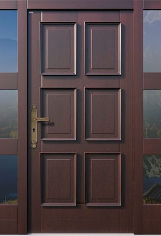 Klasyczne drewniane drzwi zewnętrzne Paxmax Top Design Classic C08