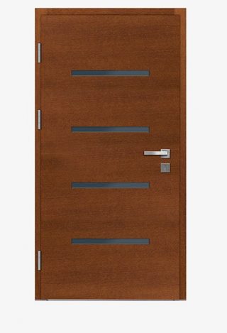 Drzwi aluminiowo-drewniane PARMAX I18 widok drzwi (od wewnątrz)