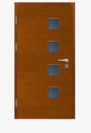 Drzwi aluminiowo-drewniane PARMAX P18 widok drzwi (od wewnątrz)