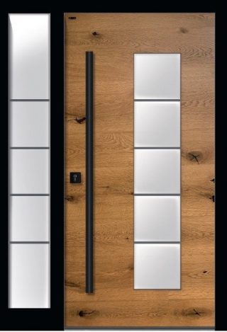 Drzwi zewnętrzne dębowe Parmax Projekt Ral Design Model Basic 15A