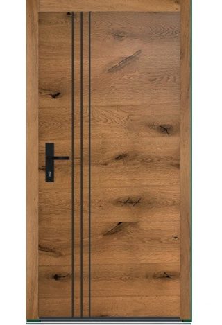 Drzwi zewnętrzne dębowe Parmax Projekt Ral Design Model Basic 16D