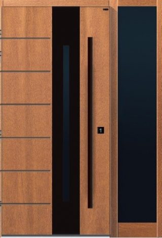 Drzwi zewnętrzne dębowe Parmax Projekt Ral Design Model Basic Glaas A