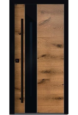 Drzwi zewnętrzne dębowe Parmax Projekt Ral Design Model Basic Glaas D